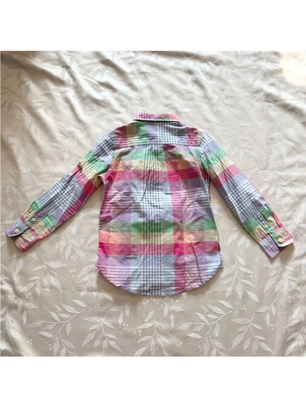 GAP Multicolor Pastel Plaid Button-Down Shirt